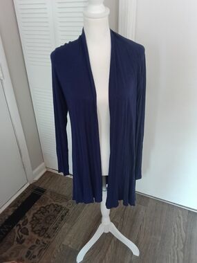 Open-Front Navy Women's Cardigan Sweater